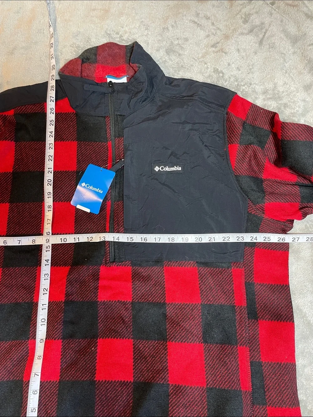NWT Columbia Buffalo Plaid Fleece Pullover